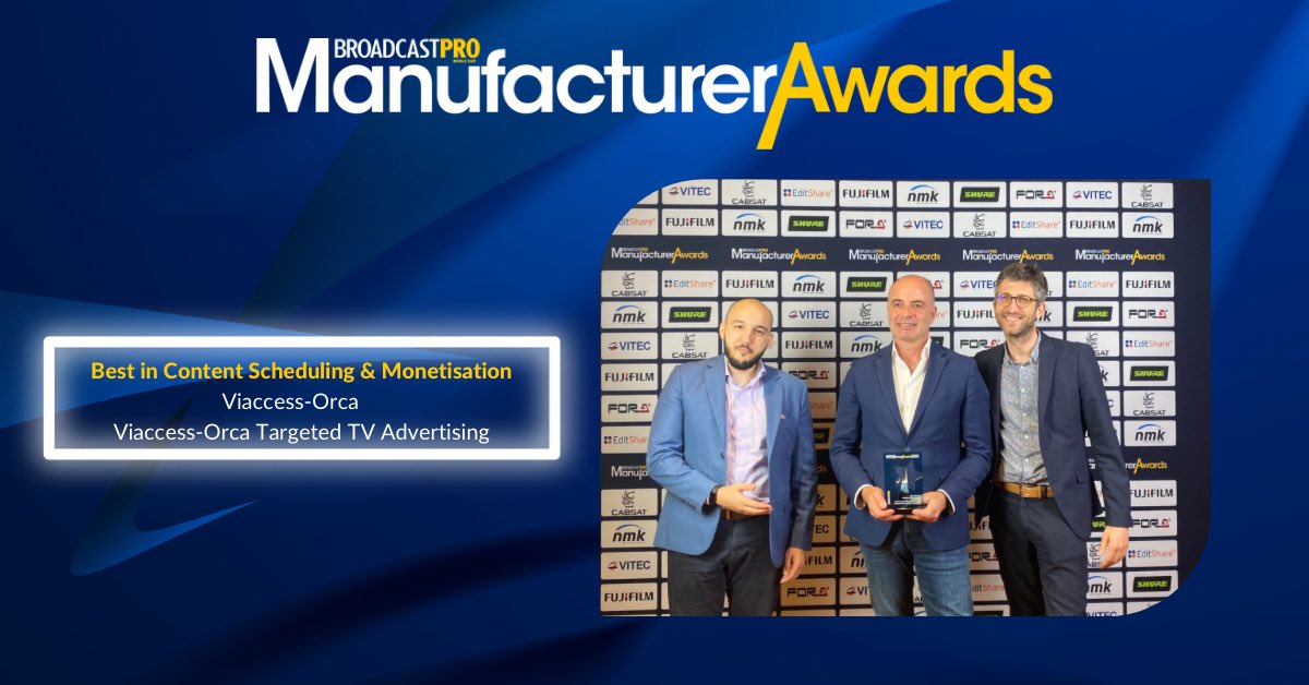VO wins 'Best in Content Scheduling & Monetization' at the BroadcastPro Middle East Manufacturer Awards!